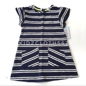 NWT Cat & Jack Navy and white Dress